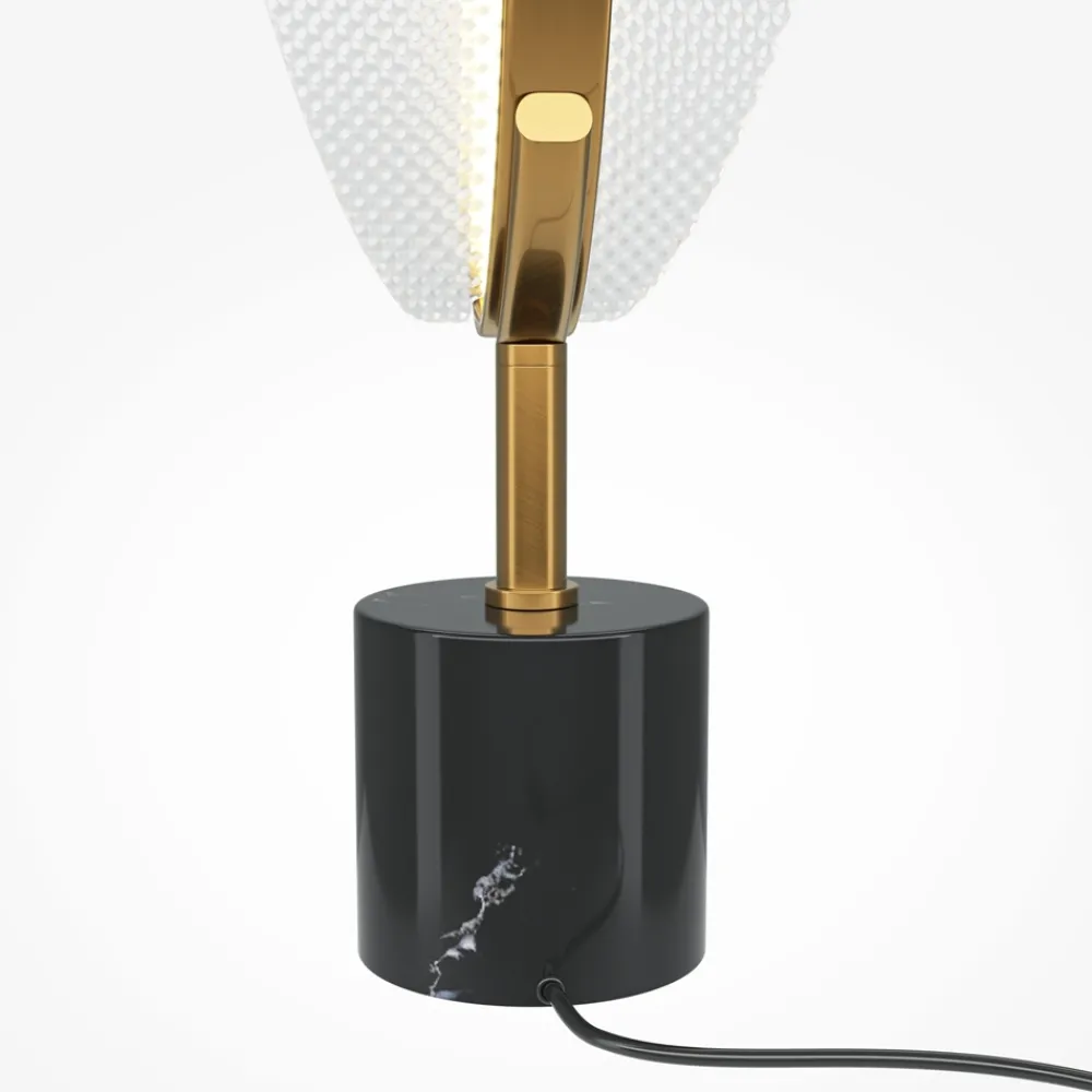 Lampade Da Tavolo-Maytoni Lampada da tavolo breeze struttura oro ottone led 15w 3000k