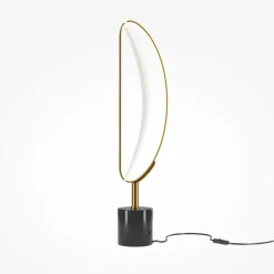 Lampade Da Tavolo-Maytoni Lampada da tavolo breeze struttura oro ottone led 15w 3000k