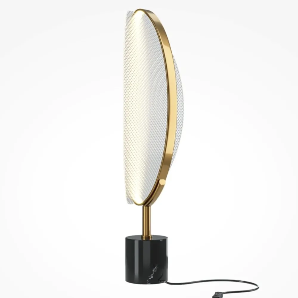 Lampade Da Tavolo-Maytoni Lampada da tavolo breeze struttura oro ottone led 15w 3000k