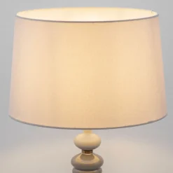 Lampade Da Tavolo-Selezionato da Mazzolaluce Lampada da tavolo ceramica paralume stoffa stile contemporaneo