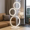 Lampade Da Tavolo-Selezionato da Mazzolaluce Lampada da tavolo cerchi moderna led 17w 3000k bianca dimmerabile