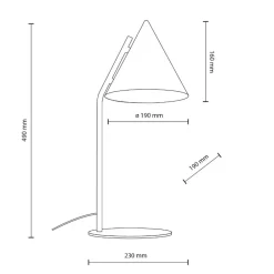 Lampade Da Tavolo-Selezionato da Mazzolaluce Lampada da tavolo cono nero design moderna