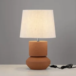 Lampade Da Tavolo-Selezionato da Mazzolaluce Lampada da tavolo con paralume in tessuto