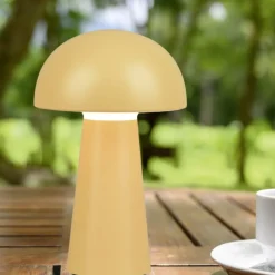 Lampade Da Tavolino Esterno-Selezionato da Mazzolaluce Lampada da tavolo da esterno senza fili giallo per esterni ricaricabile moderna