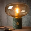 Lampade Da Tavolo-Selezionato da Mazzolaluce Lampada da tavolo design base di marmo verde sfere di vetro