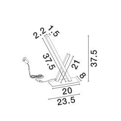 Lampade Da Tavolo-Selezionato da Mazzolaluce Lampada da tavolo design minimal led 3200k dimmerabile
