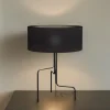 Lampade Da Tavolo-Selezionato da Mazzolaluce Lampada da tavolo design moderna metallo paralume tessuto nero