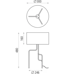 Lampade Da Tavolo-Selezionato da Mazzolaluce Lampada da tavolo design moderna metallo paralume tessuto nero