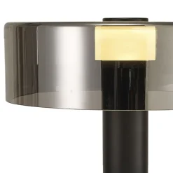 Lampade Da Tavolo-Selezionato da Mazzolaluce Lampada da tavolo design moderna nero vetro fume per soggiorno