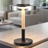 Lampade Da Tavolo-Selezionato da Mazzolaluce Lampada da tavolo design moderna legno vetro fume led dimmerabile