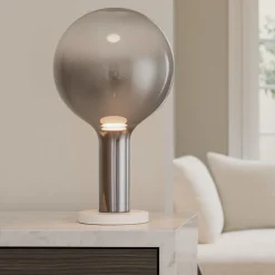 Lampade Da Tavolo-Selezionato da Mazzolaluce Lampada da tavolo design moderna vetro fume