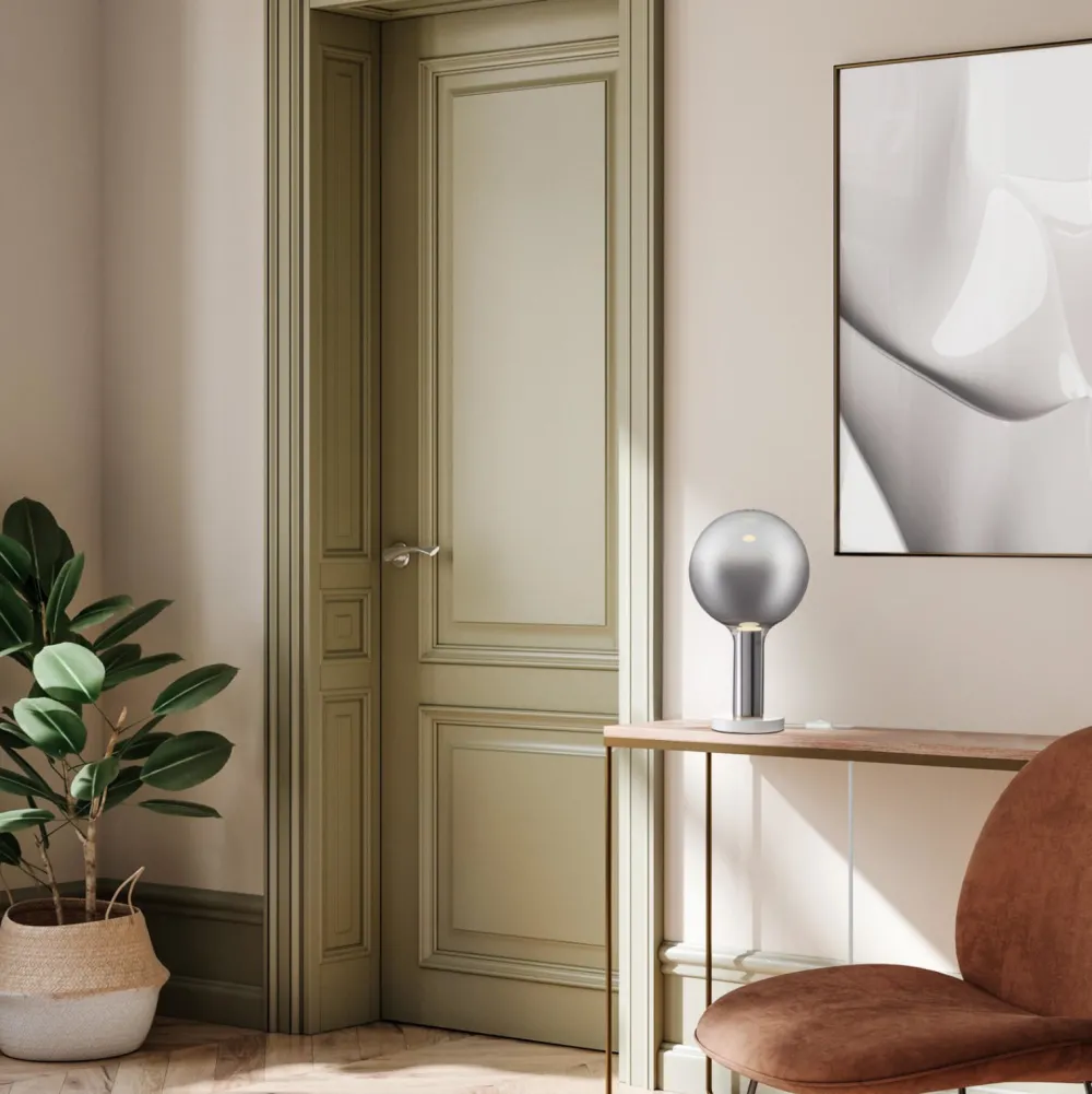 Lampade Da Tavolo-Selezionato da Mazzolaluce Lampada da tavolo design moderna vetro fume