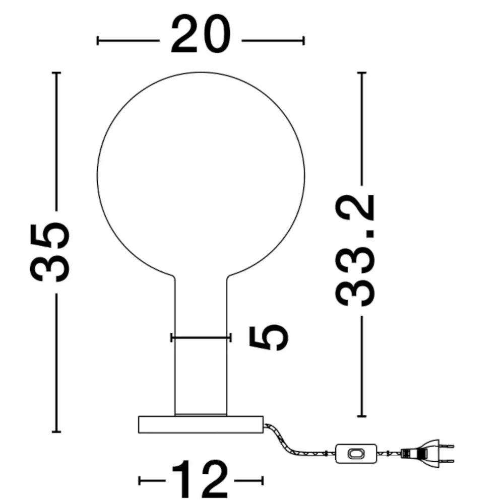 Lampade Da Tavolo-Selezionato da Mazzolaluce Lampada da tavolo design moderna vetro fume