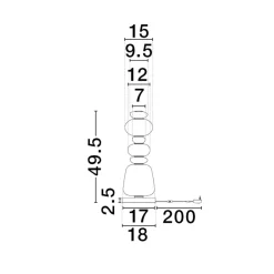 Lampade Da Tavolo-Selezionato da Mazzolaluce Lampada da tavolo design moderna vetro porcellana led 3000k