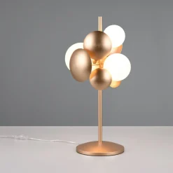 Lampade Da Tavolo-Selezionato da Mazzolaluce Lampada da tavolo design moderno oro sfere vetro bianco