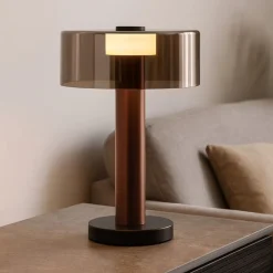 Lampade Da Tavolo-Selezionato da Mazzolaluce Lampada da tavolo design moderna oro rosa per salotto