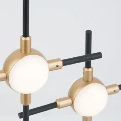 Lampade Da Tavolo-Selezionato da Mazzolaluce Lampada da tavolo design nera e oro led 3000k per soggiorno