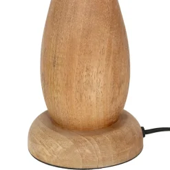 Lampade Da Tavolo-Selezionato da Mazzolaluce Lampada da tavolo di legno con paralume in juta