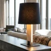 Lampade Da Tavolo-Selezionato da Mazzolaluce Lampada da tavolo di legno moderna paralume nero