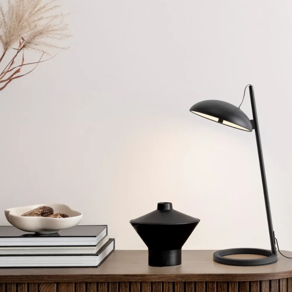 Lampade Da Tavolo-Selezionato da Mazzolaluce Lampada da tavolo flu nera moderna led 3000k dimmerabile