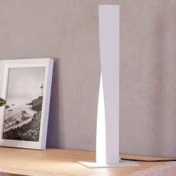 Lampade Da Tavolo-Eglo Lampada da tavolo grigia design moderna led rgb 2700 a 6500k controllo remoto app bolognano