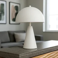 Lampade Da Tavolo-Selezionato da Mazzolaluce Lampada da tavolo grigio chiaro design moderno tonda