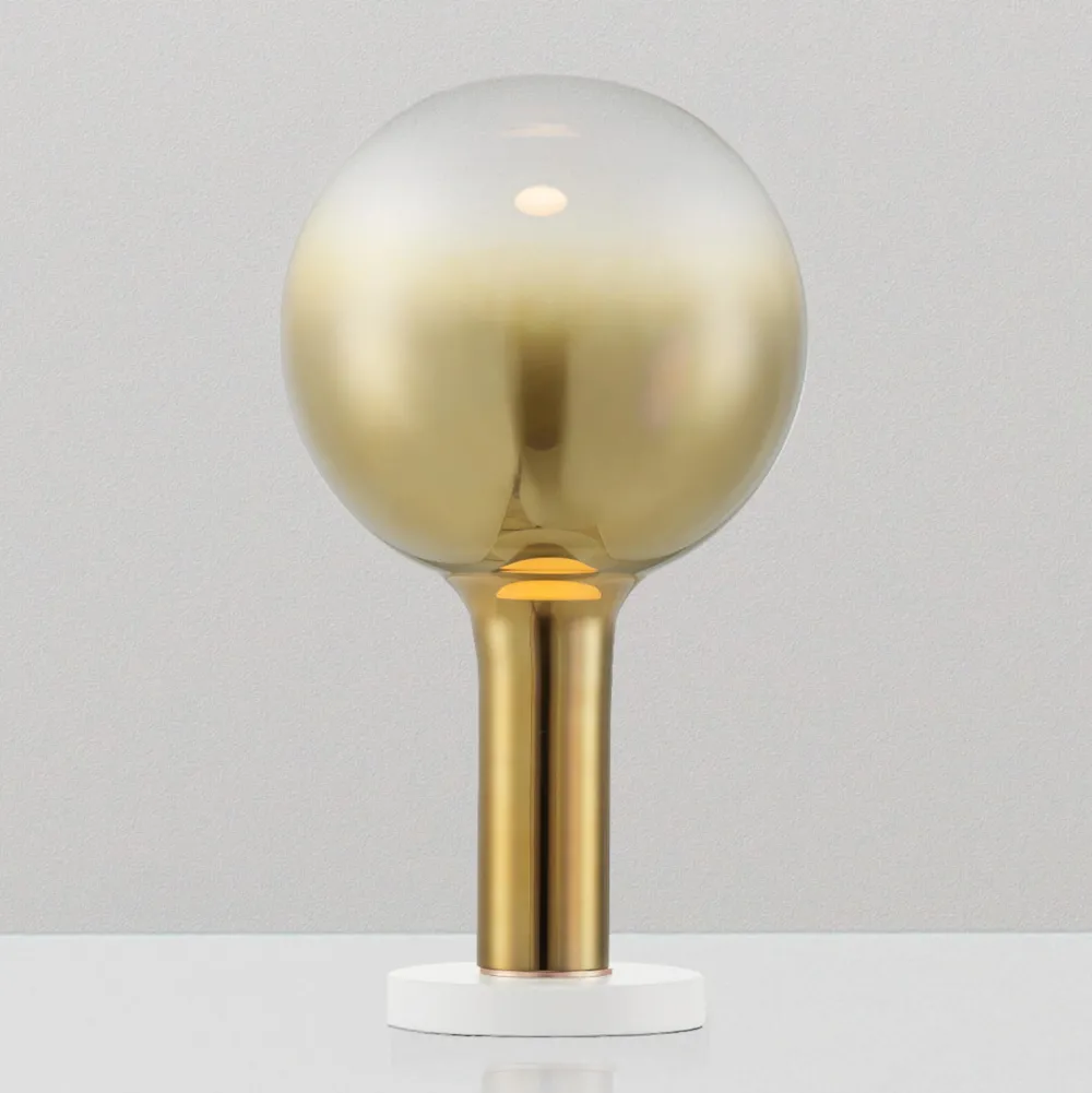 Lampade Da Tavolo-Selezionato da Mazzolaluce Lampada da tavolo led design moderna sfera vetro oro