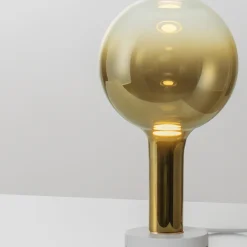 Lampade Da Tavolo-Selezionato da Mazzolaluce Lampada da tavolo led design moderna sfera vetro oro