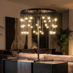 Lampade Da Tavolo-Selezionato da Mazzolaluce Lampada da tavolo led nera design moderna stelle cadenti