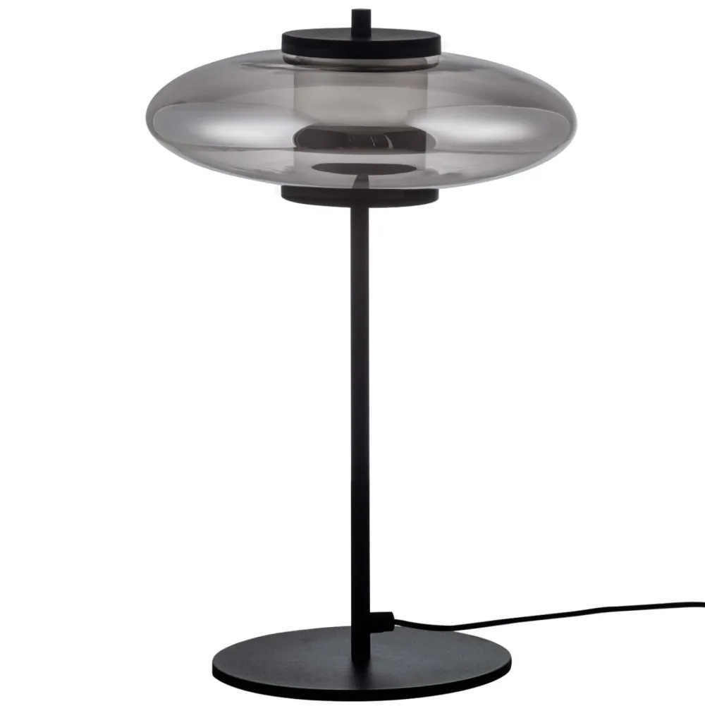 Lampade Da Tavolo-Selezionato da Mazzolaluce Lampada da tavolo led 8w 3000k in vetro fume design moderna
