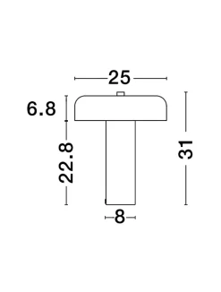 Lampade Da Tavolo-Selezionato da Mazzolaluce Lampada da tavolo led 18w 3000k oro nero design moderna