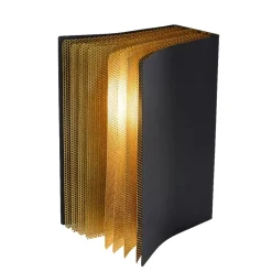 Lampade Da Tavolo-Selezionato da Mazzolaluce Lampada da tavolo libro di metallo nero oro
