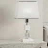 Lampade Da Tavolo-Ondaluce Lampada da tavolo livia vetro e cristallo classica