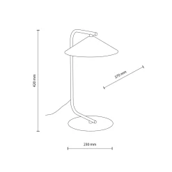 Lampade Da Tavolo-Selezionato da Mazzolaluce Lampada da tavolo marrone design minimal in metallo
