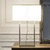 Lampade Da Tavolo-Selezionato da Mazzolaluce Lampada da tavolo moderna bianca rettangolare