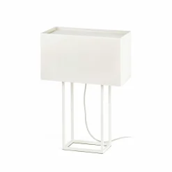 Lampade Da Tavolo-Selezionato da Mazzolaluce Lampada da tavolo moderna bianca rettangolare