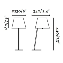 Lampade Da Tavolo-Selezionato da Mazzolaluce Lampada da tavolo moderna cromo paralume nero
