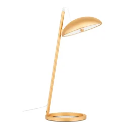 Lampade Da Tavolo-Selezionato da Mazzolaluce Lampada da tavolo moderna foglia oro led 3000k dimmerabile