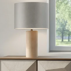 Lampade Da Tavolo-Selezionato da Mazzolaluce Lampada da tavolo moderna h30 paralume grigio