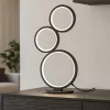 Lampade Da Tavolo-Selezionato da Mazzolaluce Lampada da tavolo moderna nera cerchi led 17w 3000k
