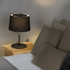 Lampade Da Tavolo-Selezionato da Mazzolaluce Lampada da tavolo moderna nera per soggiorno