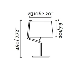 Lampade Da Tavolo-Selezionato da Mazzolaluce Lampada da tavolo moderna nera per soggiorno