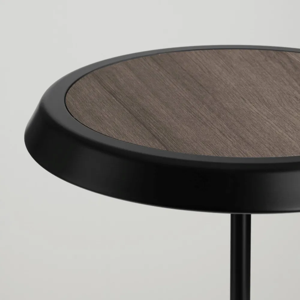 Lampade Da Tavolo-Selezionato da Mazzolaluce Lampada da tavolo moderna nera effetto legno led 3000k