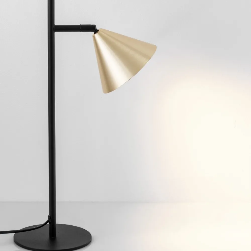 Lampade Da Tavolo-Selezionato da Mazzolaluce Lampada da tavolo moderna paralume a cono colore oro