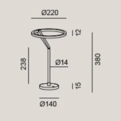 Lampade Da Tavolo-Vivida International Lampada da tavolo moderna vivida meridiana sabbia led 15w 3000k 4000k