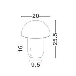 Lampade Da Tavolo-Selezionato da Mazzolaluce Lampada da tavolo nera led 3000k usb ricaricabile