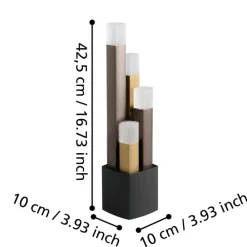Lampade Da Tavolo-Eglo Lampada da tavolo nero marrone oro design moderna estanterios