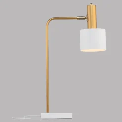 Lampade Da Tavolo-Selezionato da Mazzolaluce Lampada da tavolo orientabile oro bianco per soggiorno