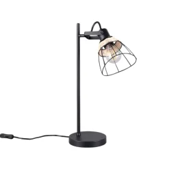 Lampade Da Tavolo-Selezionato da Mazzolaluce Lampada da tavolo orientabile per ufficio nero reticolo rattan