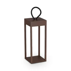 Lampade Da Esterno Giardino-Ideal Lux Lampada da tavolo per esterno enya tl marrone ip54 led